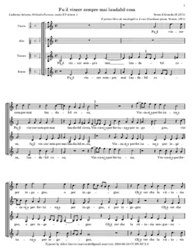 Fu il vincer sempre mai laudabil cosa