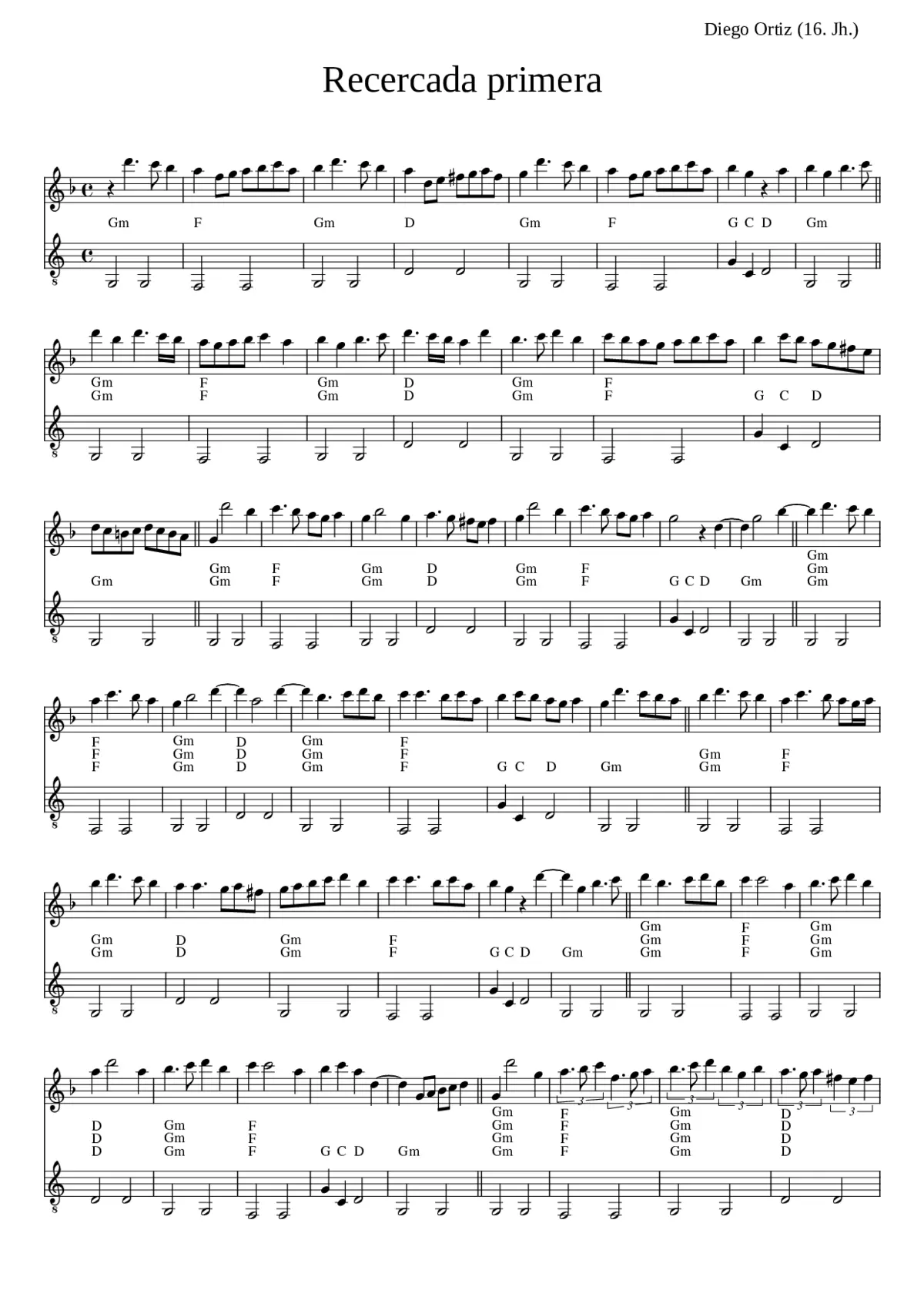 Recercada primera (Guitar) - Page 1