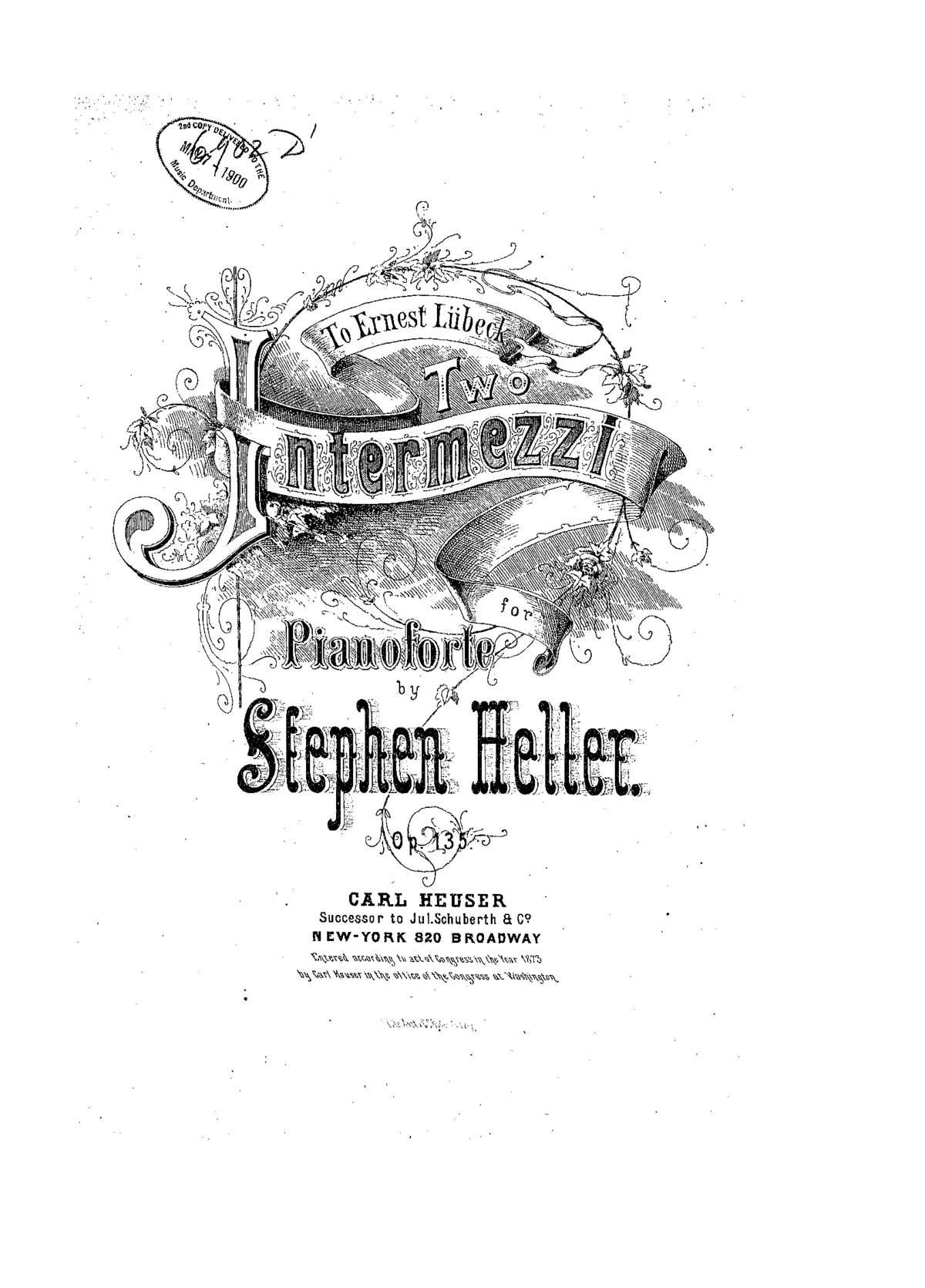 2 Intermezzi, Op.135 - Page 1