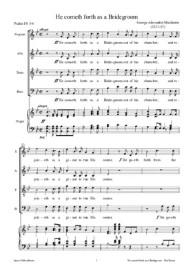 He cometh forth as a Bridegroom