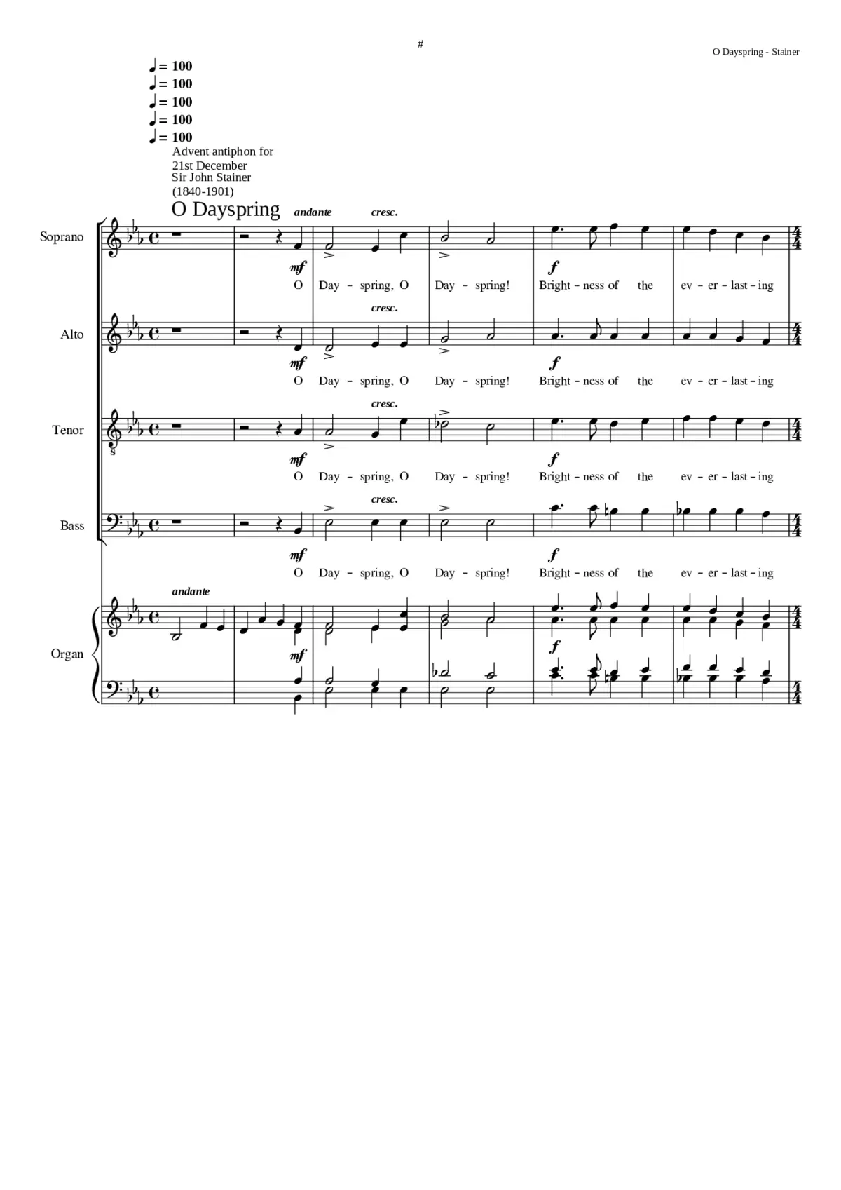 O dayspring - Page 1