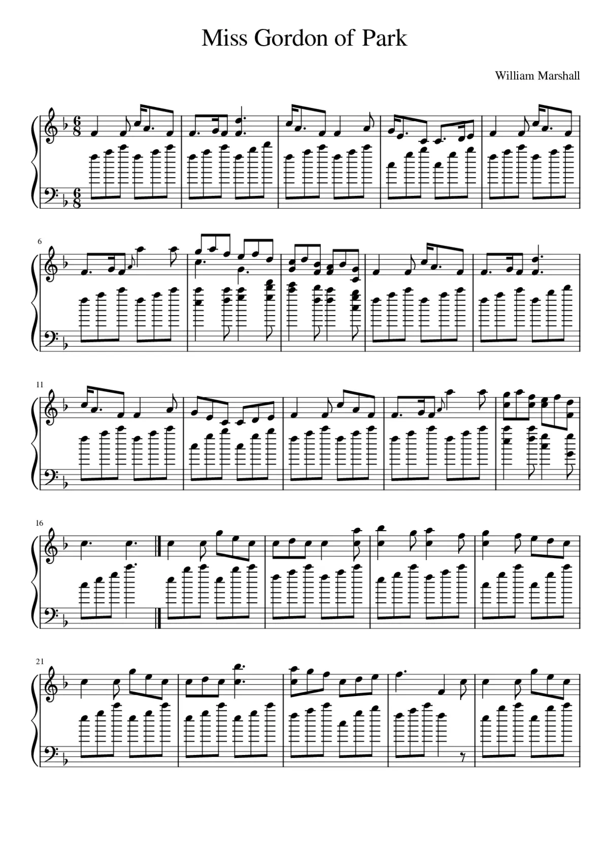 Miss Gordon of Park - Page 1