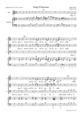 Sing O heavens