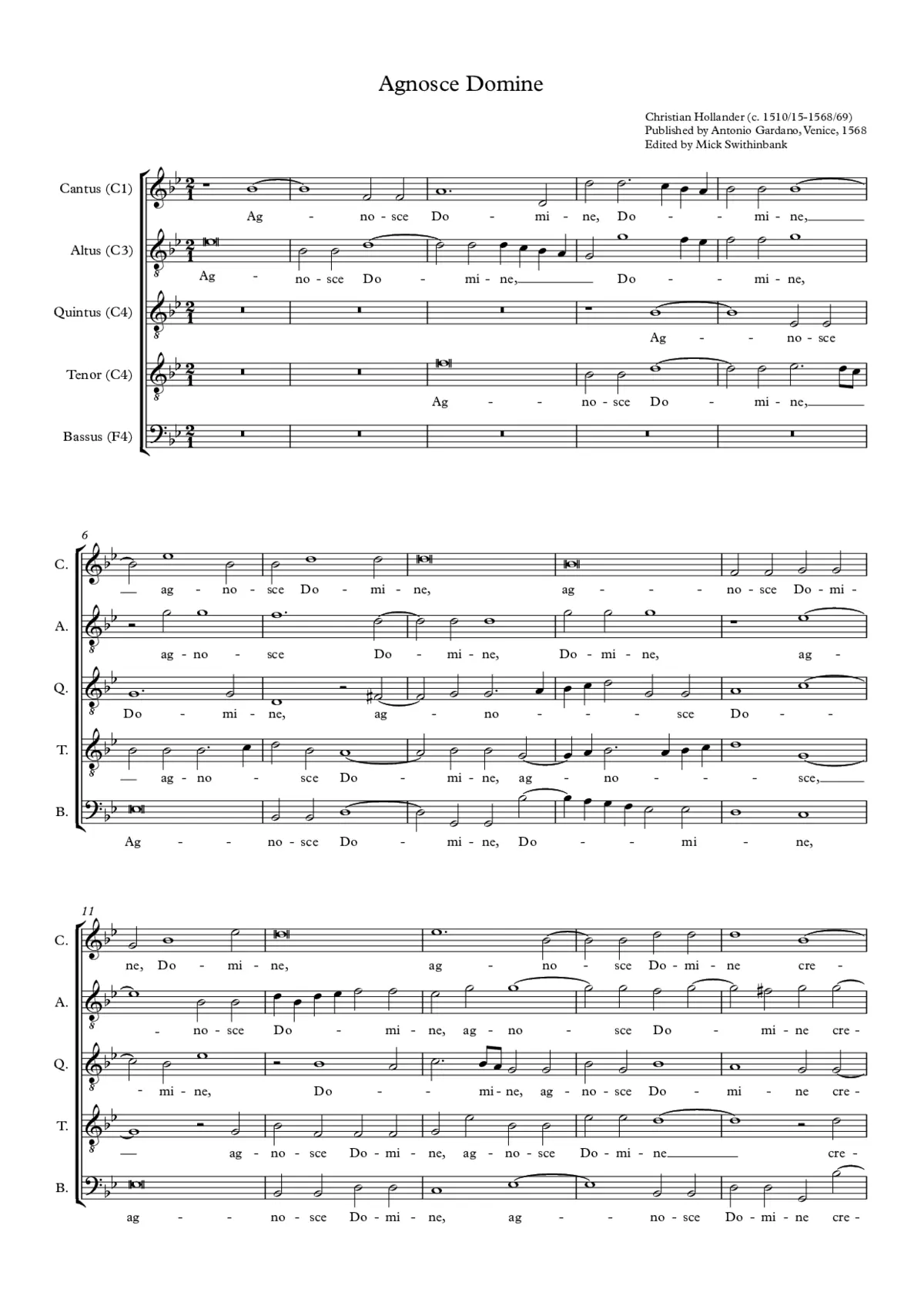 Agnosce Domine - Page 1