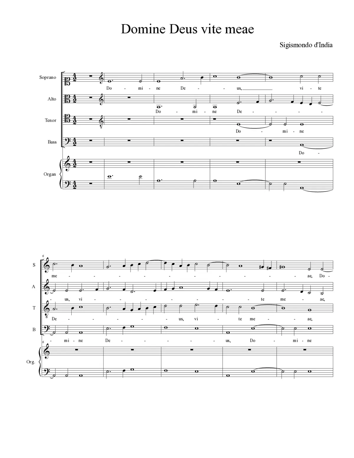 Domine Deus, vite meae - Page 1