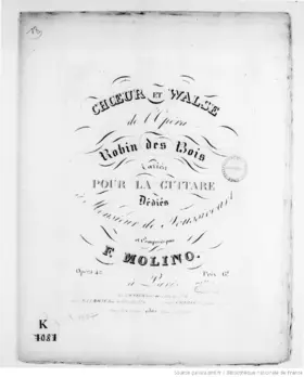 Chœur et Walse de l'Opéra Robin des bois, Variés pour la Guitare