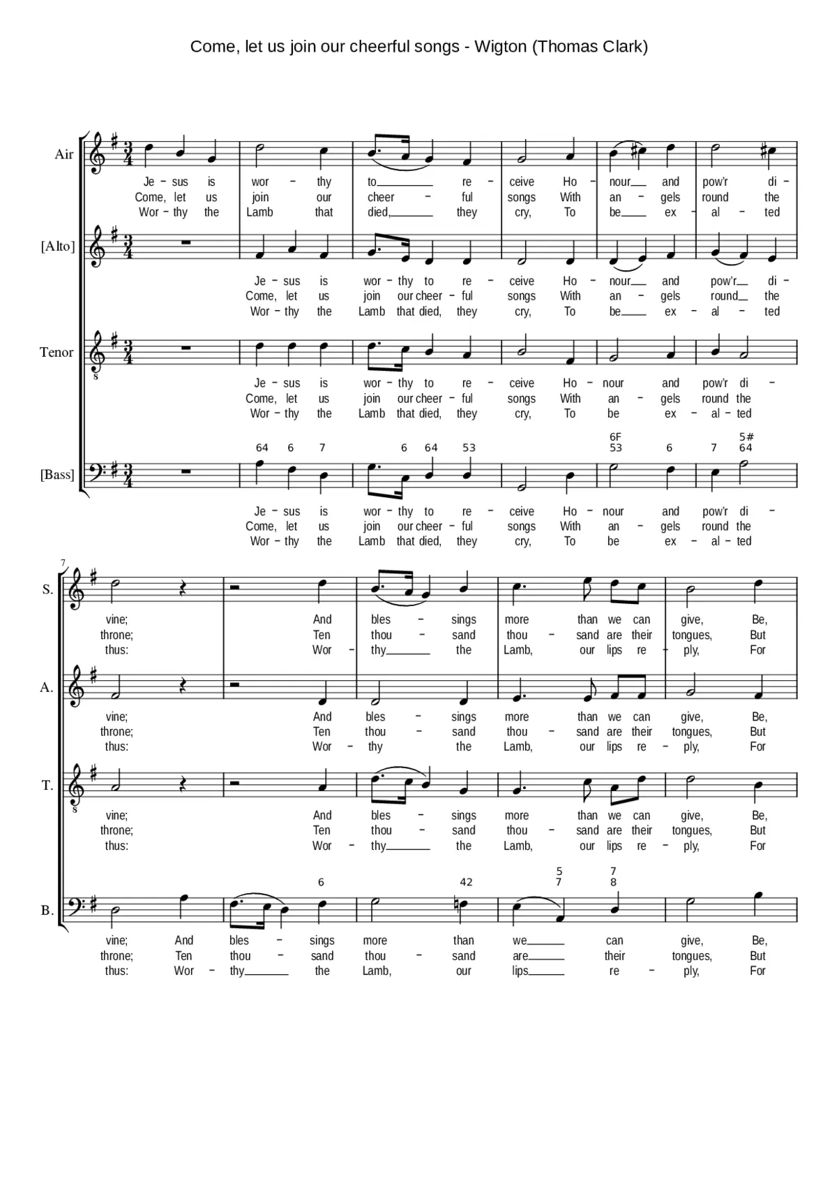 Come let us join our cheerful songs - Page 1