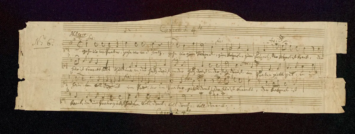 Canon for 4 Voices in B-flat major - Page 1