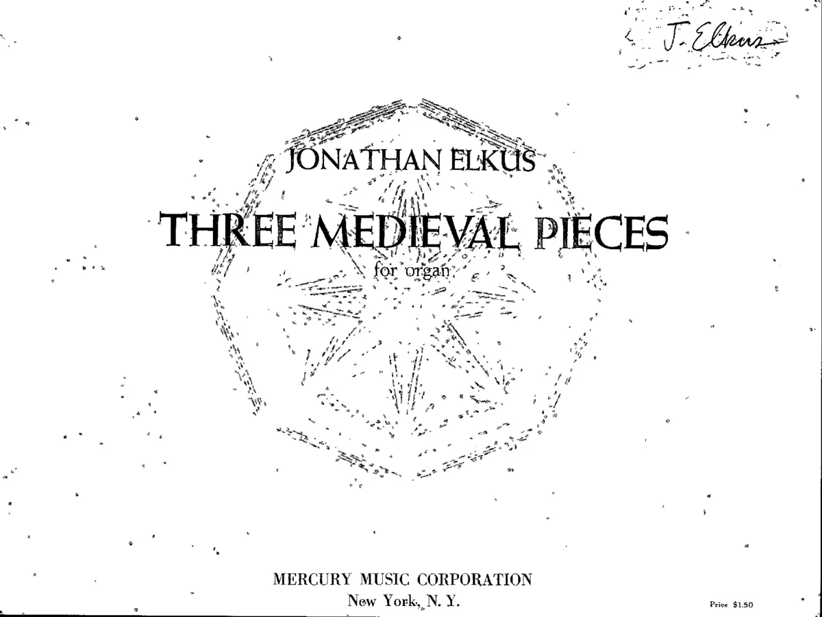 Three Medieval Pieces for Organ - Page 1