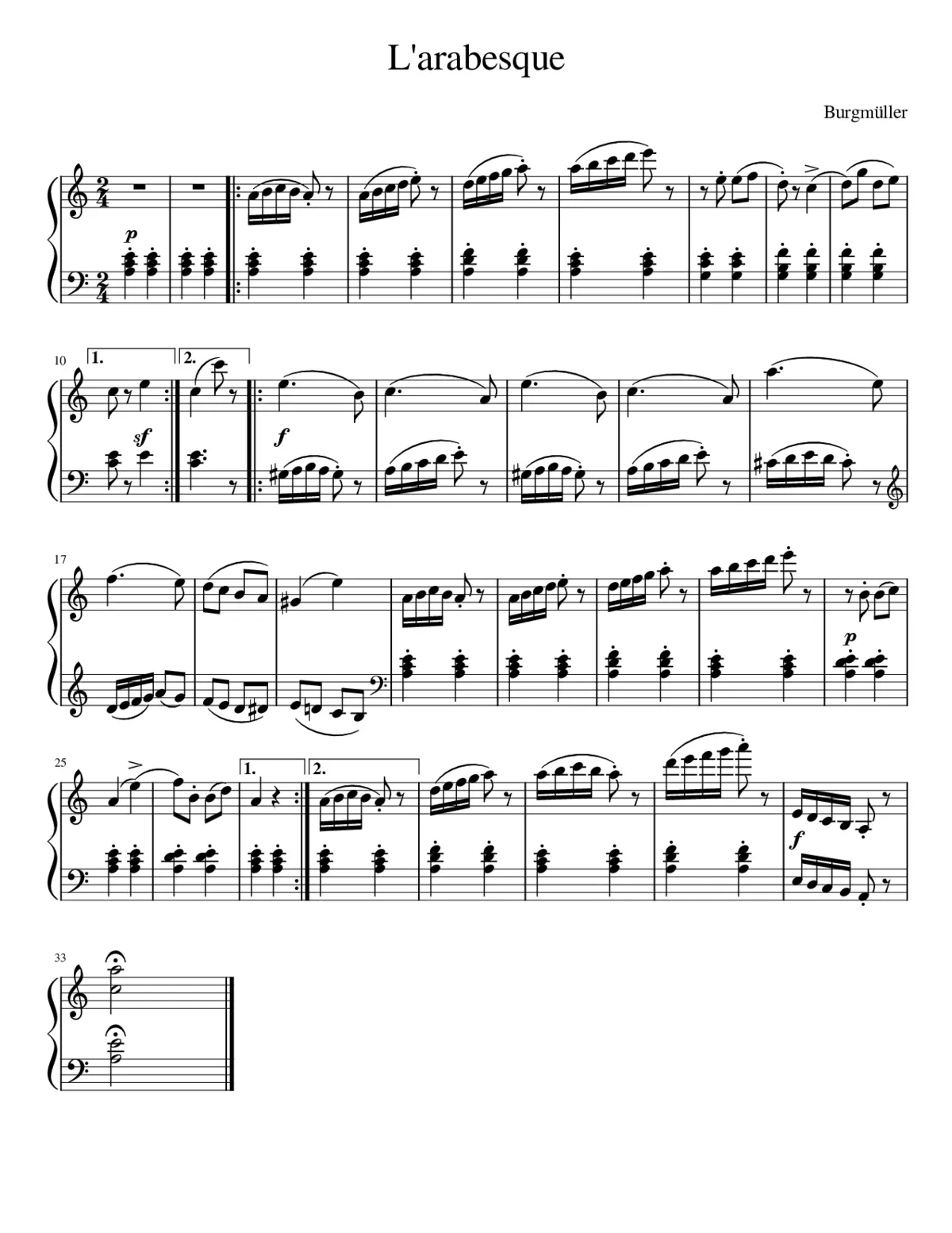 Ballade 25 Etudes faciles - Page 1
