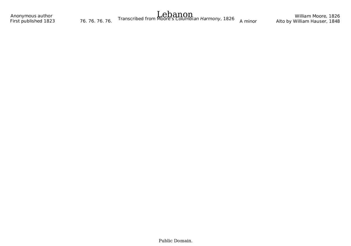 Lebanon - William Moore - Page 1