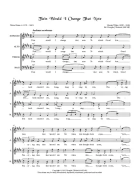 Fain would I change that note