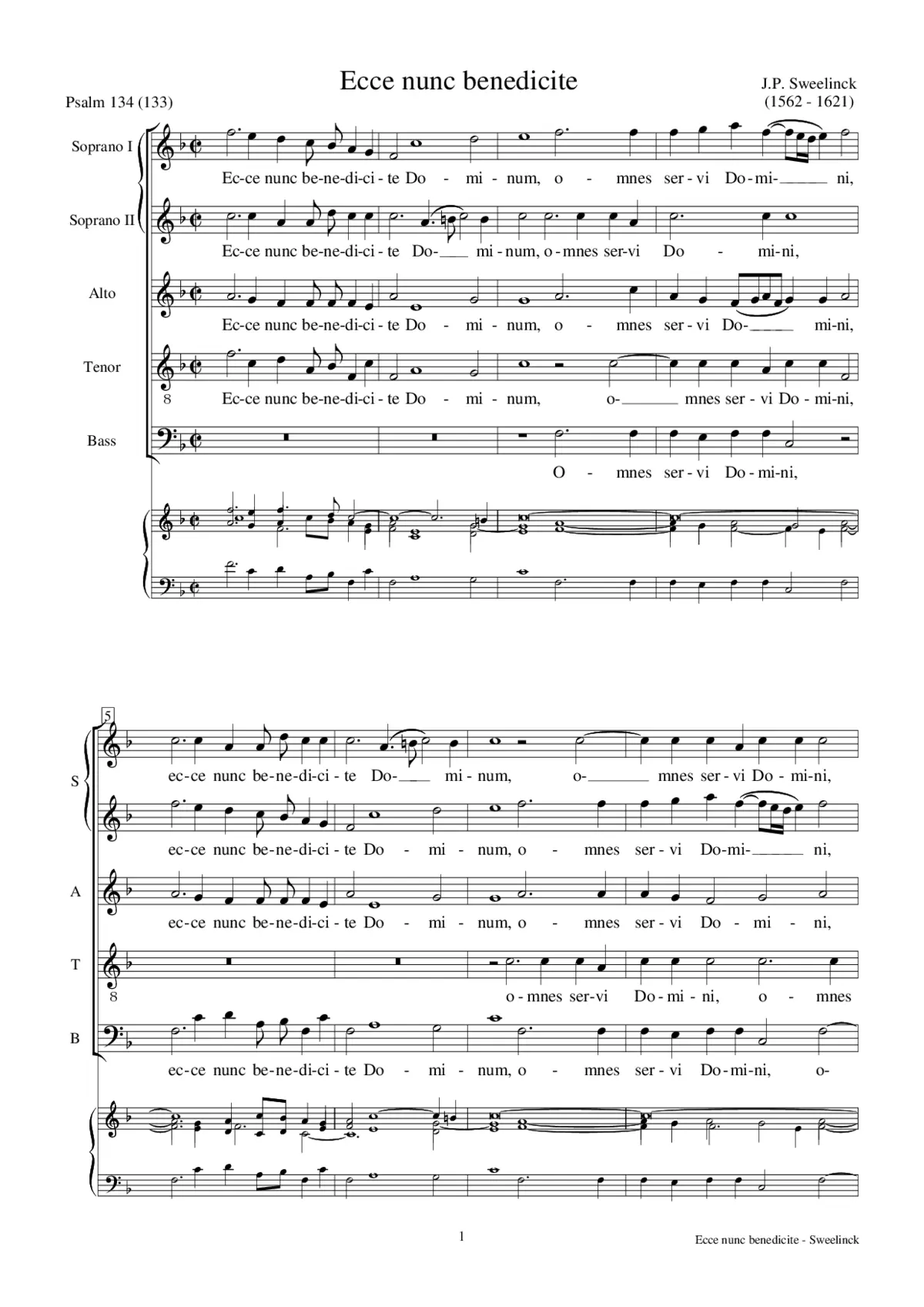 Ecce nunc benedicite - Page 1