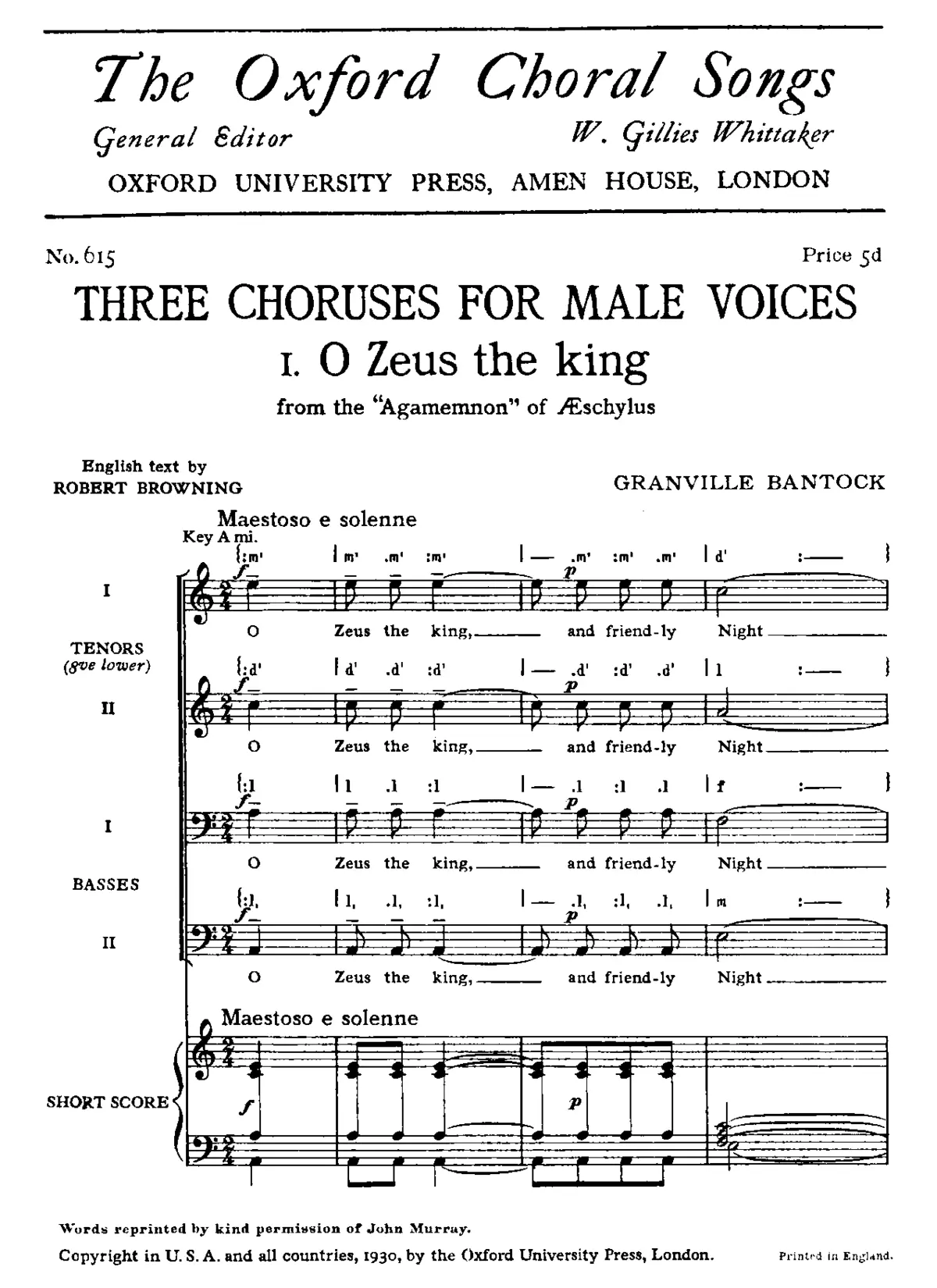 3 Choruses for Male Voices - Page 1
