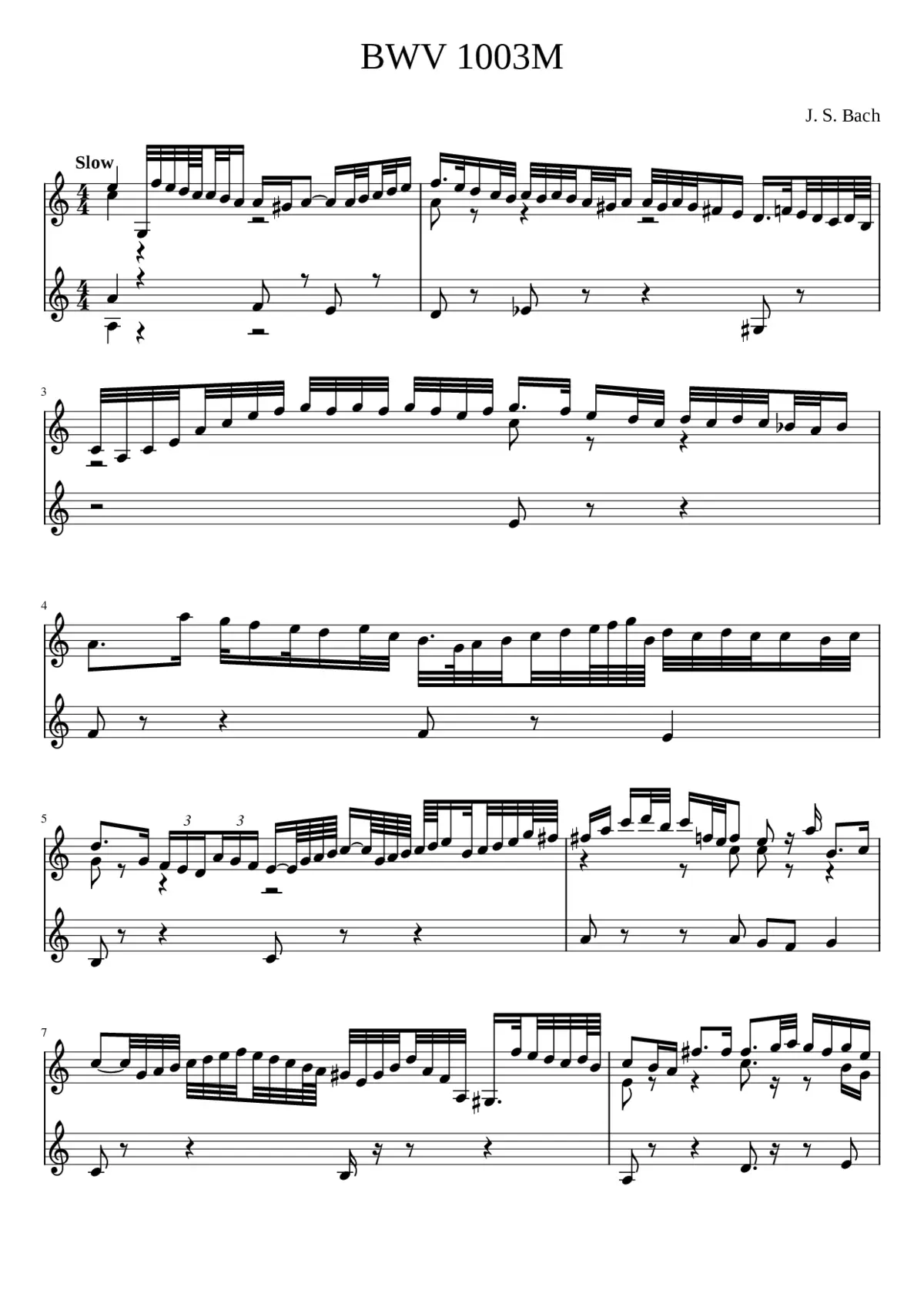 Violin Sonata No.2 in A minor BWV 1003 - Page 1