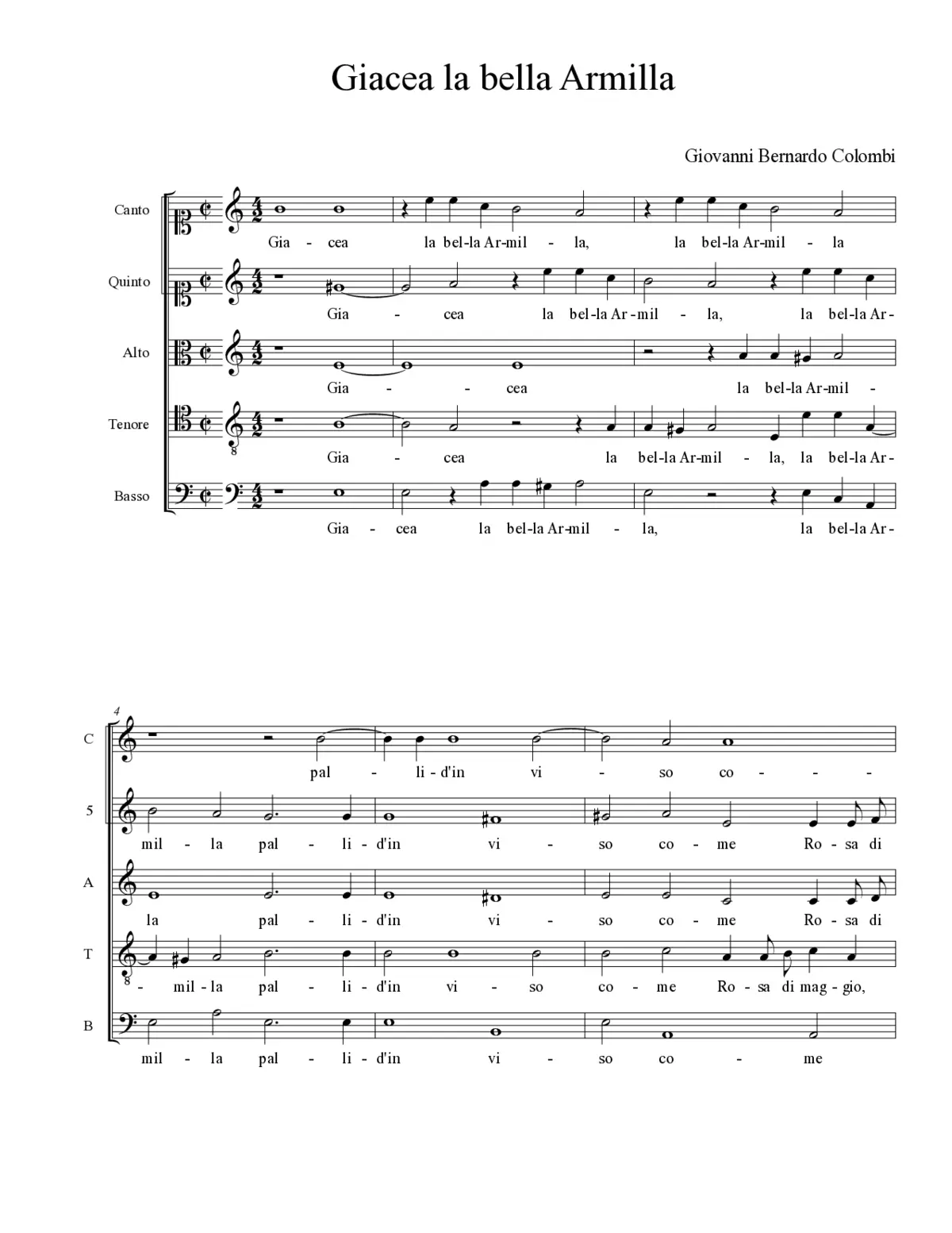 Giacea la bella Armilla - Page 1