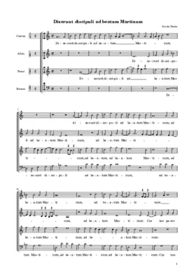 Dixerunt discipuli ad beatum Martinum