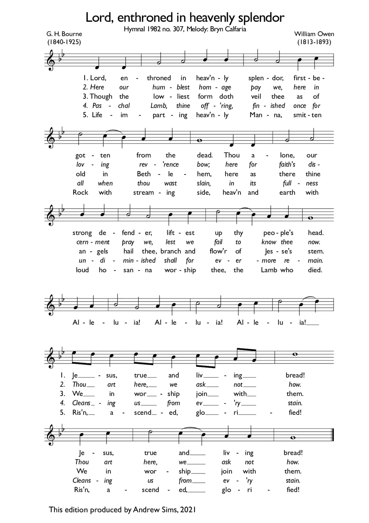 Lord, enthroned in heavenly splendor - Page 1