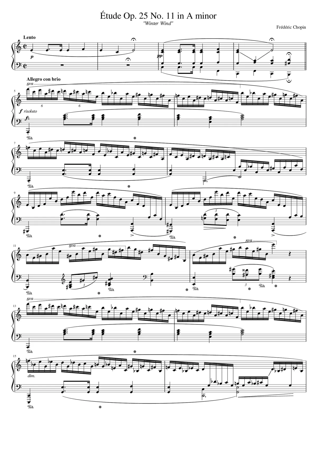 Études Op.25 - Page 1