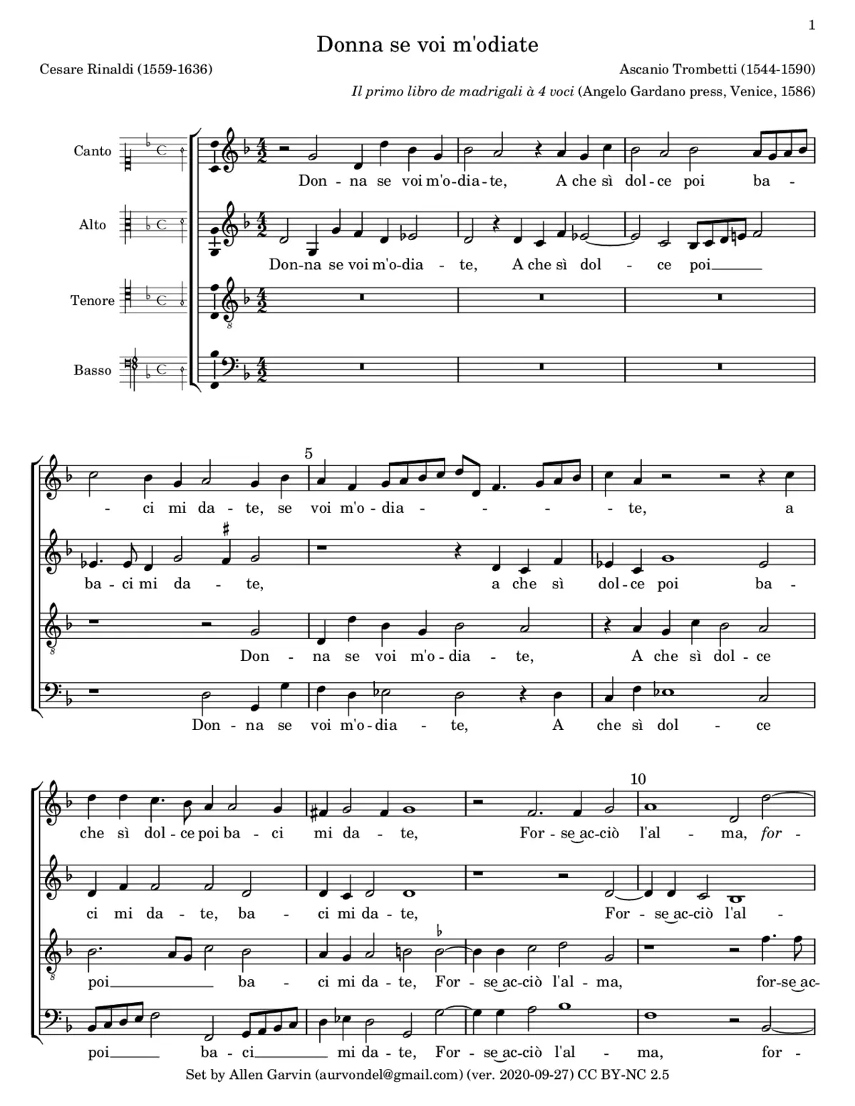 Donna se voi m'odiate - Page 1
