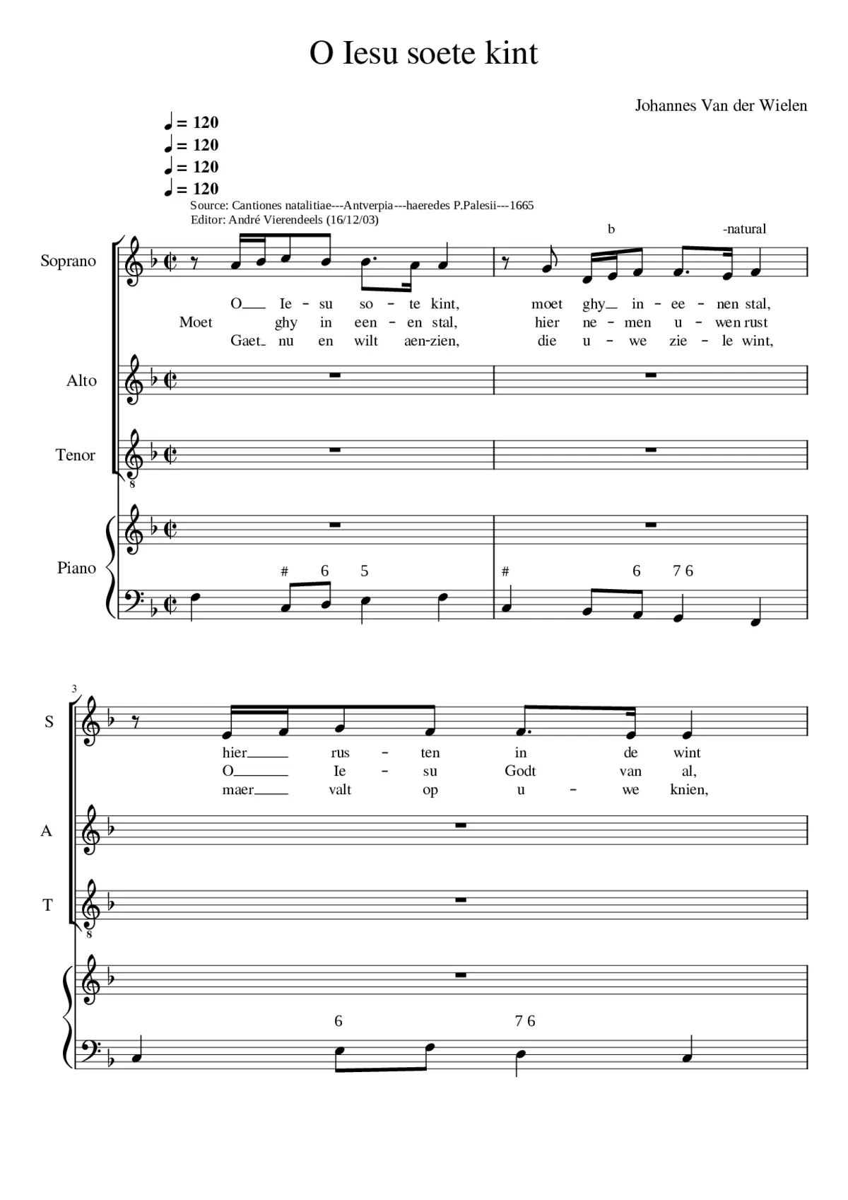 O Iesu soete kint - Page 1