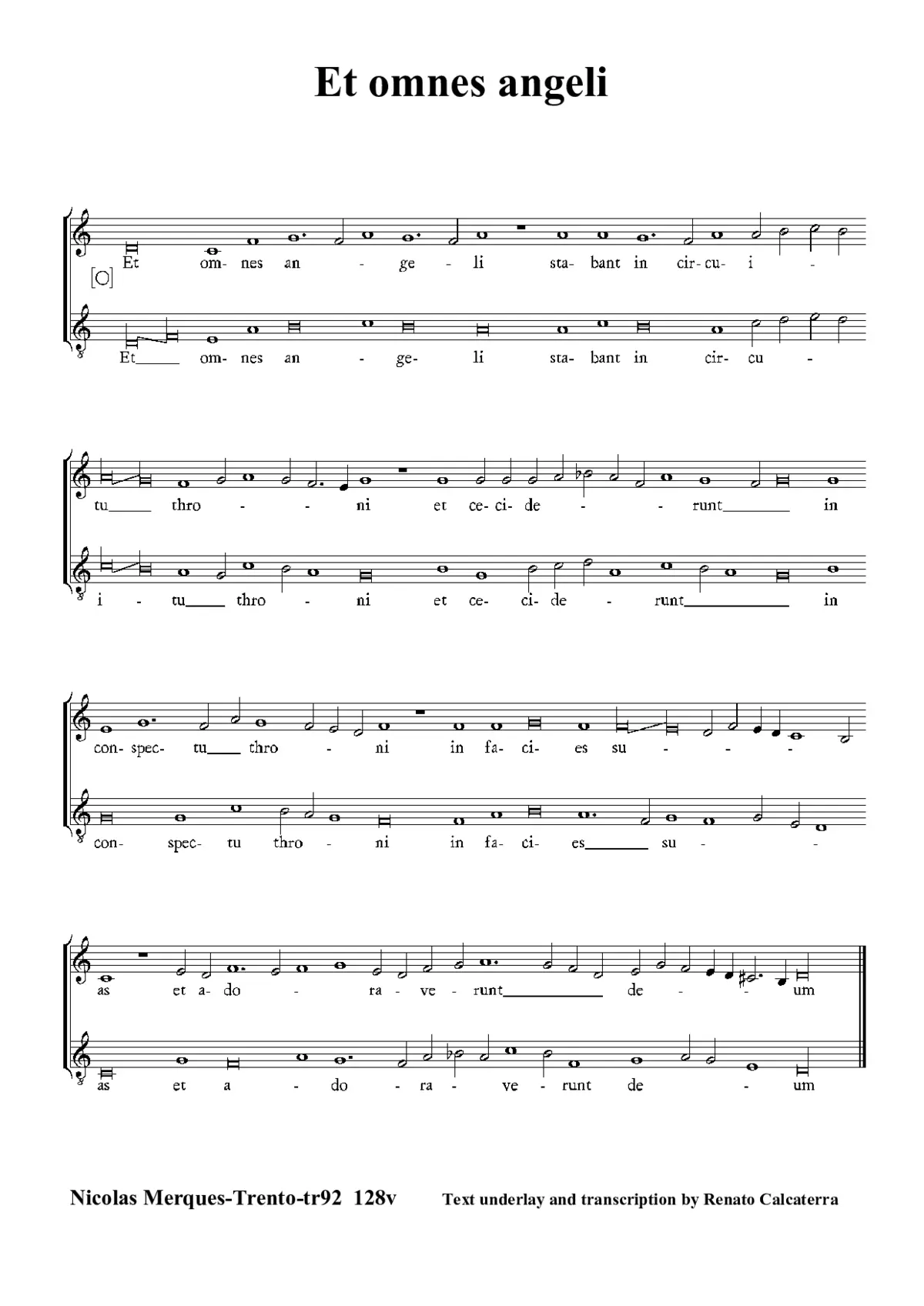 Et omnes angeli - Page 1