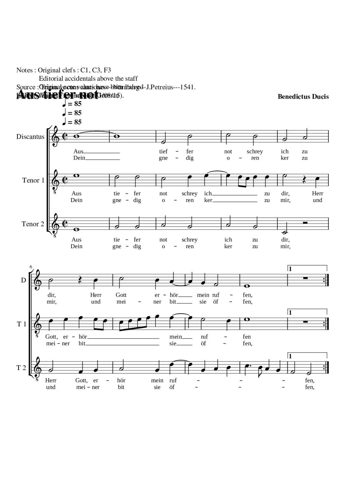 Aus tiefer Not a 4v - Page 1