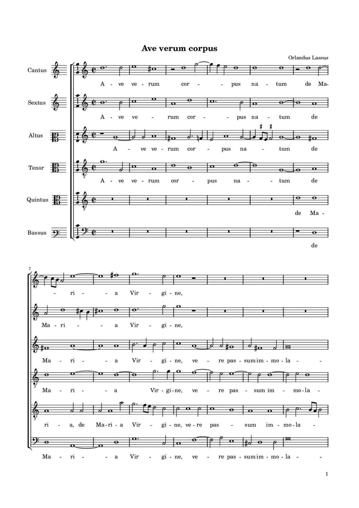 Ave verum corpus - Page 1