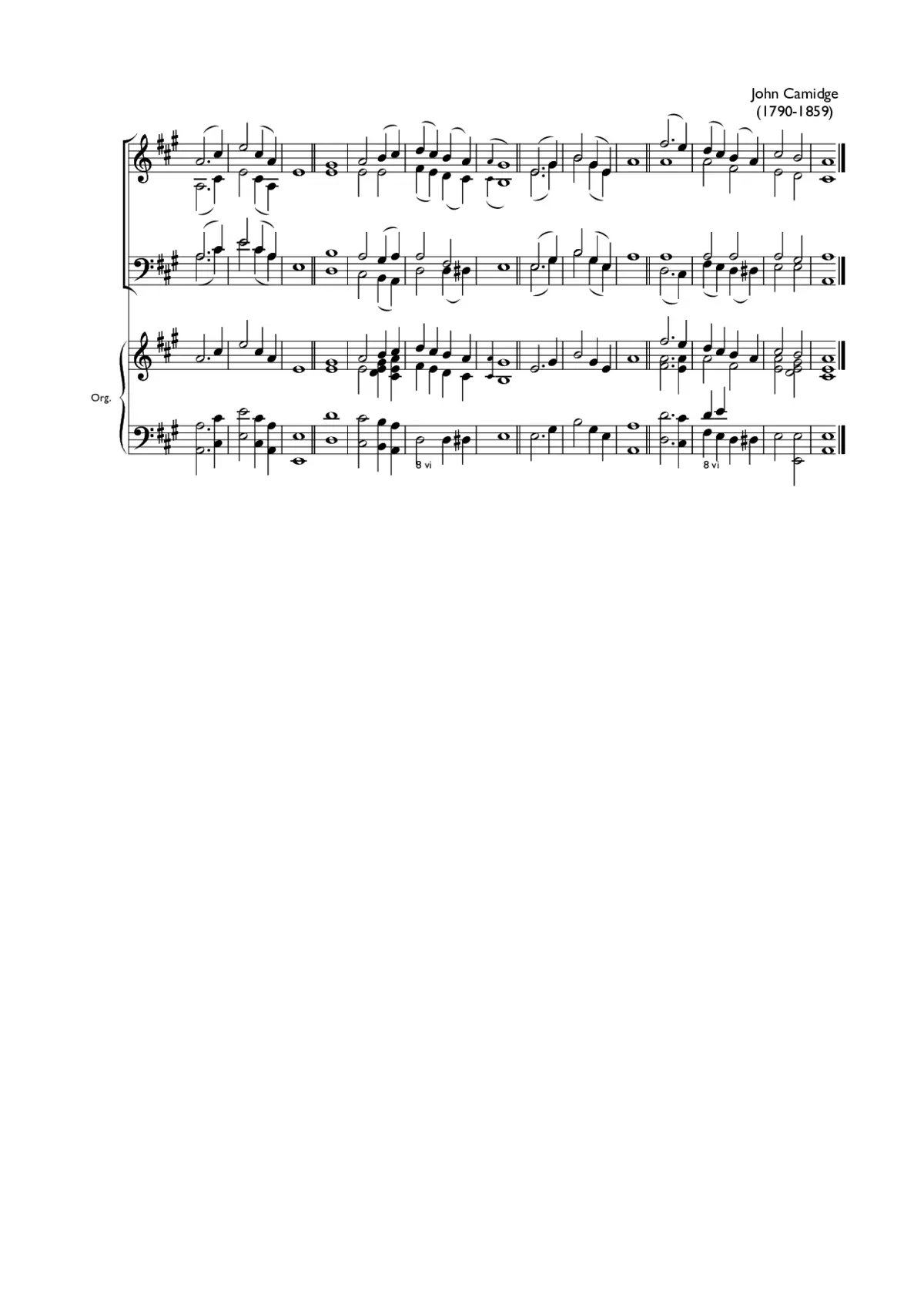 Double chant in A major V - Page 1
