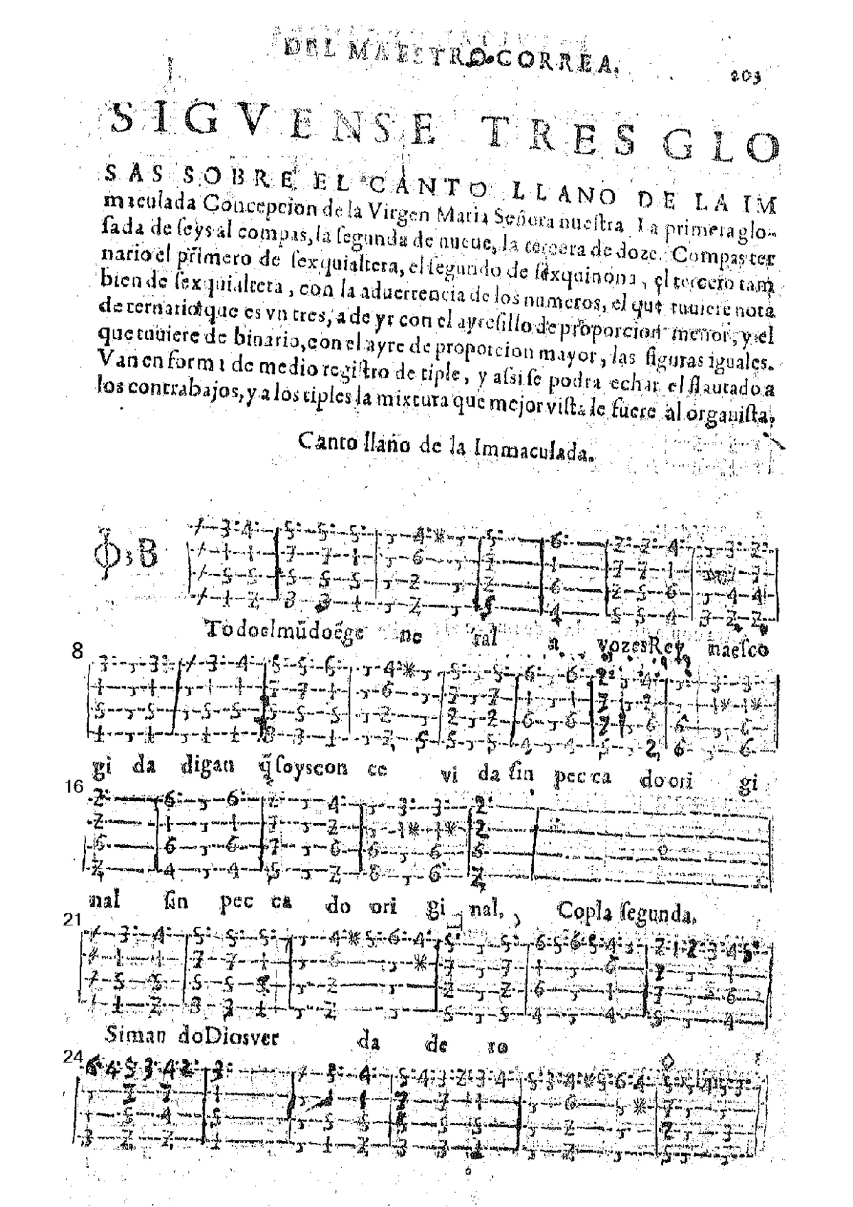 3 Glosas sobre el canto llano de la Immaculada Concepcion - Page 1