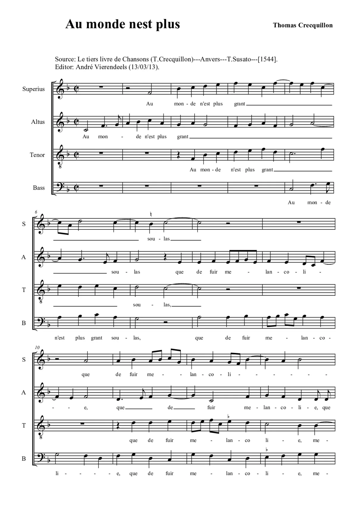 Au monde nest plus - Page 1