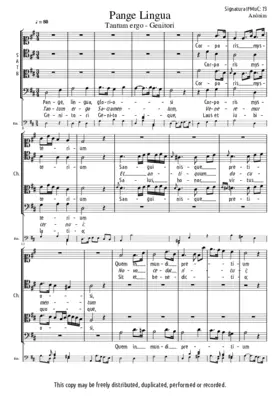 Pange lingua - Tantum ergo (Tarraconensis plainchant)