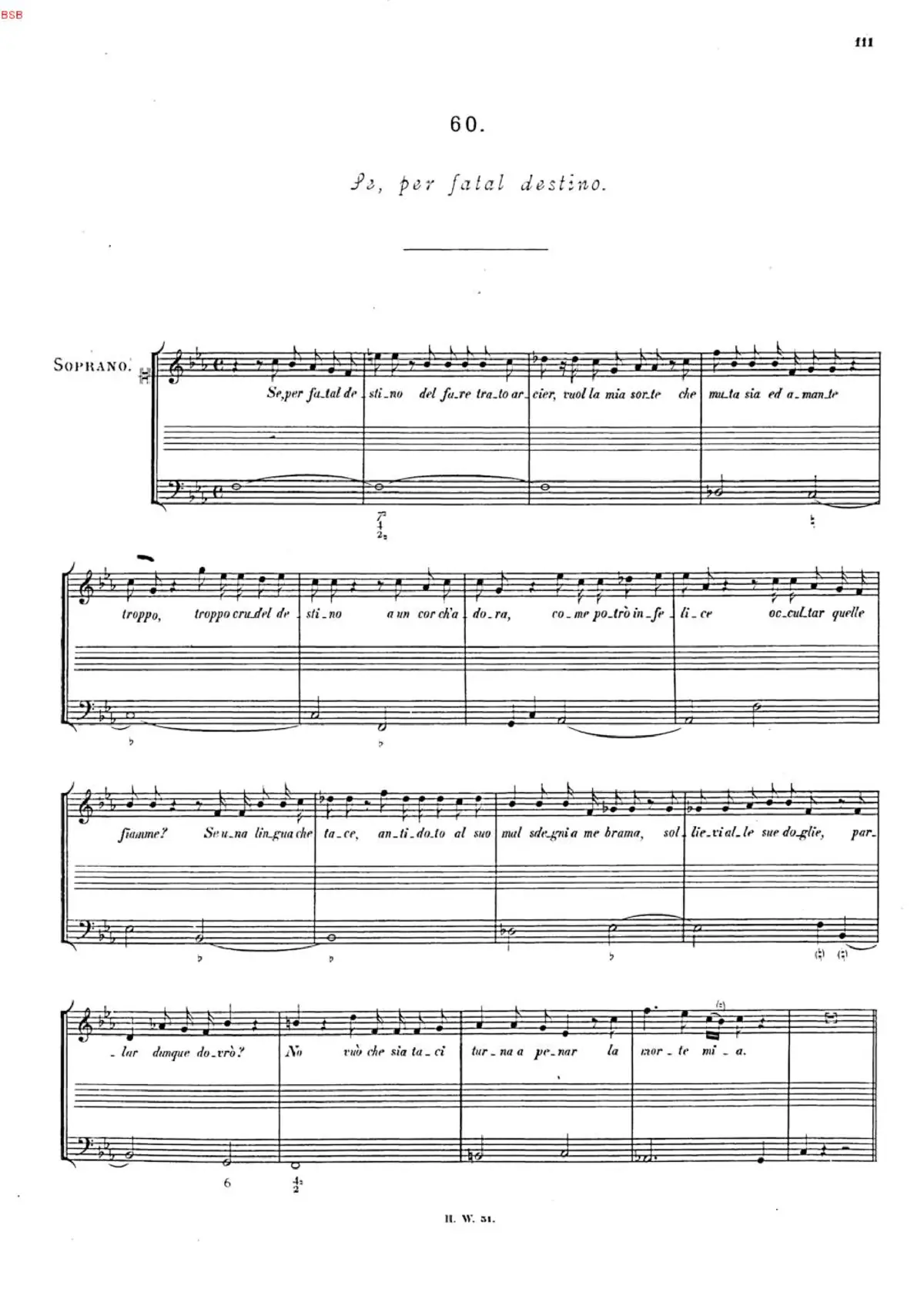 Se per fatal destino, HWV 159 - Page 1