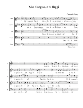 S'io ti seguo, e tu fuggi