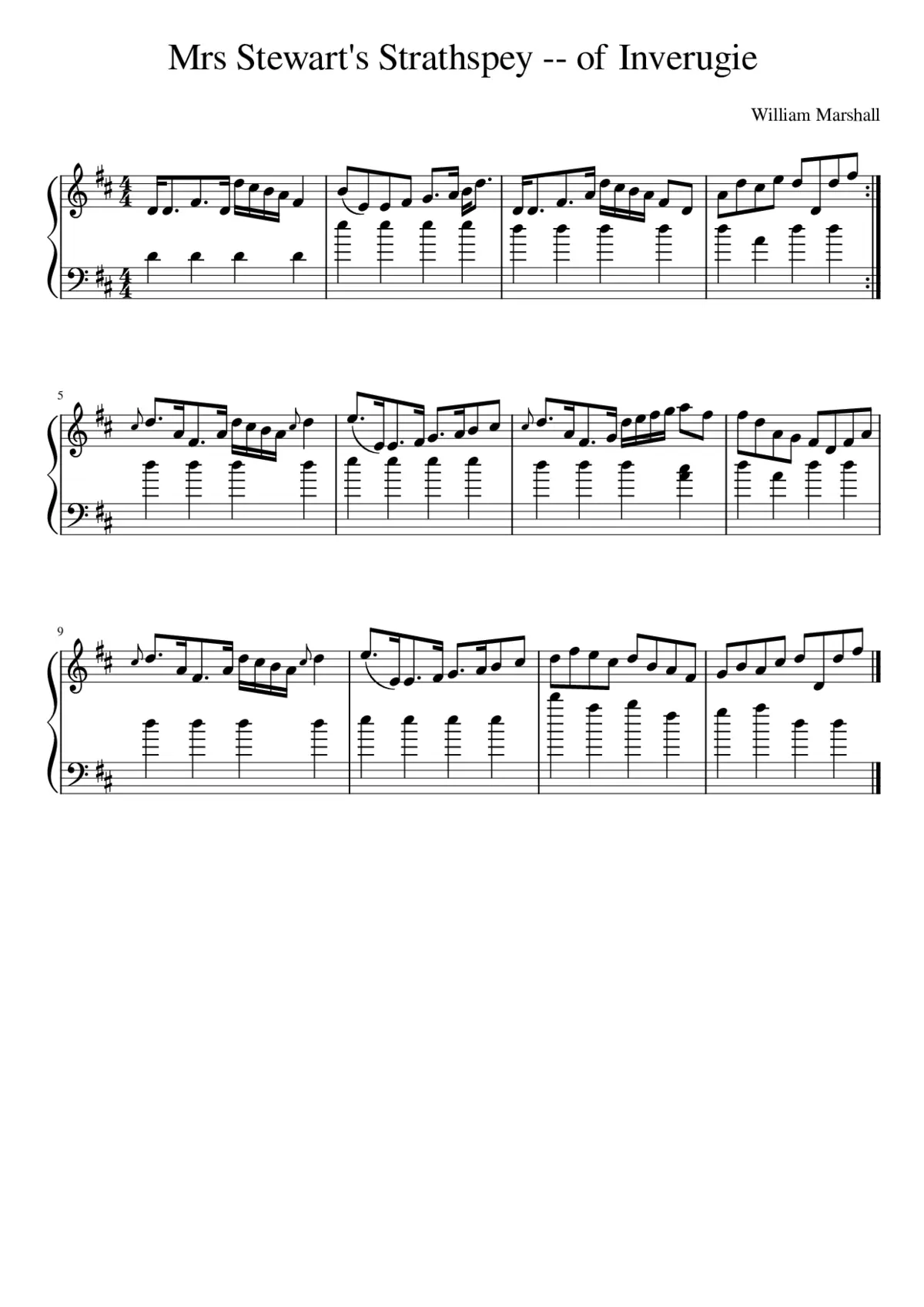 Mrs Stewart's Strathspey -- of Inverugie - Page 1