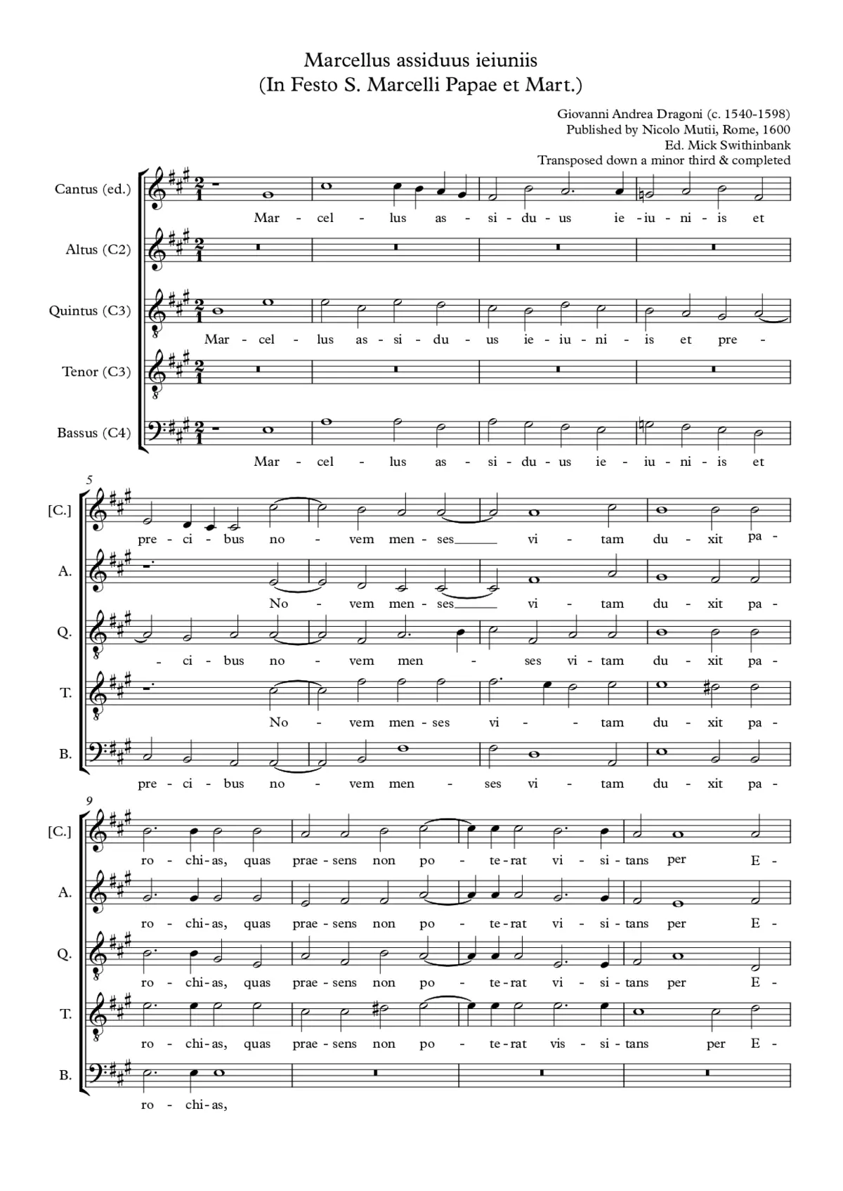 Marcellus assiduus ieiuniis - Page 1