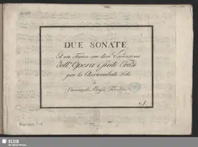 2 Keyboard Sonatas and Variations on an Arietta from 'I finti eredi'