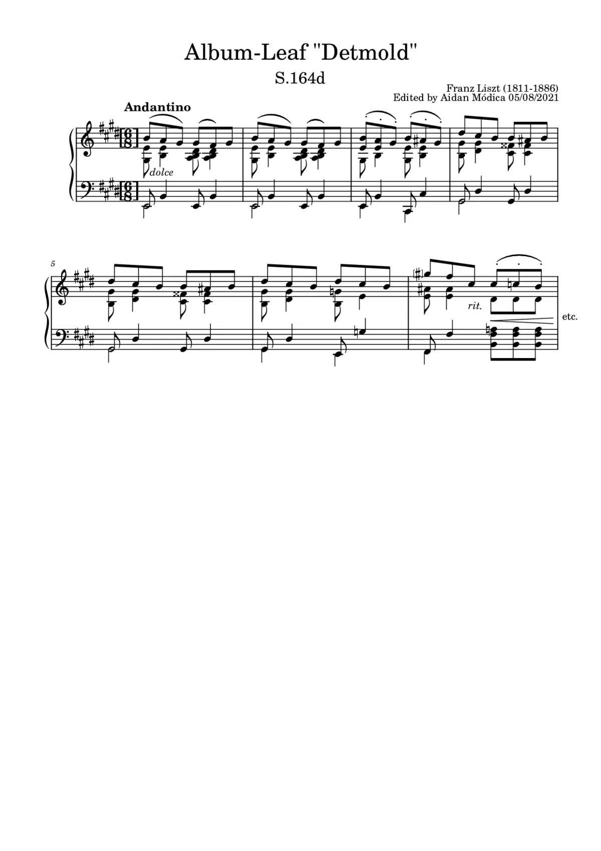 Album-Leaf 'Detmold' - Page 1