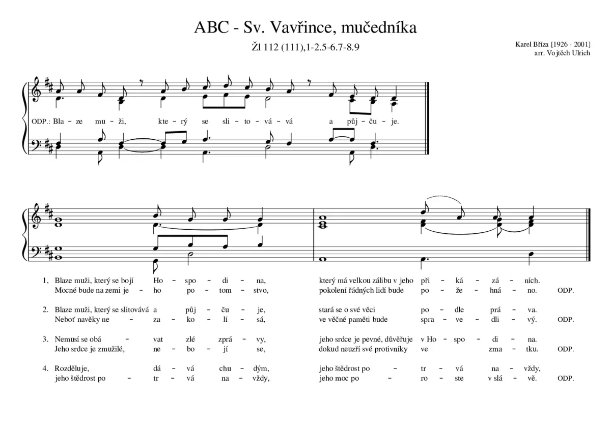 ABC - Sv. Vavřince, mučedníka - Page 1