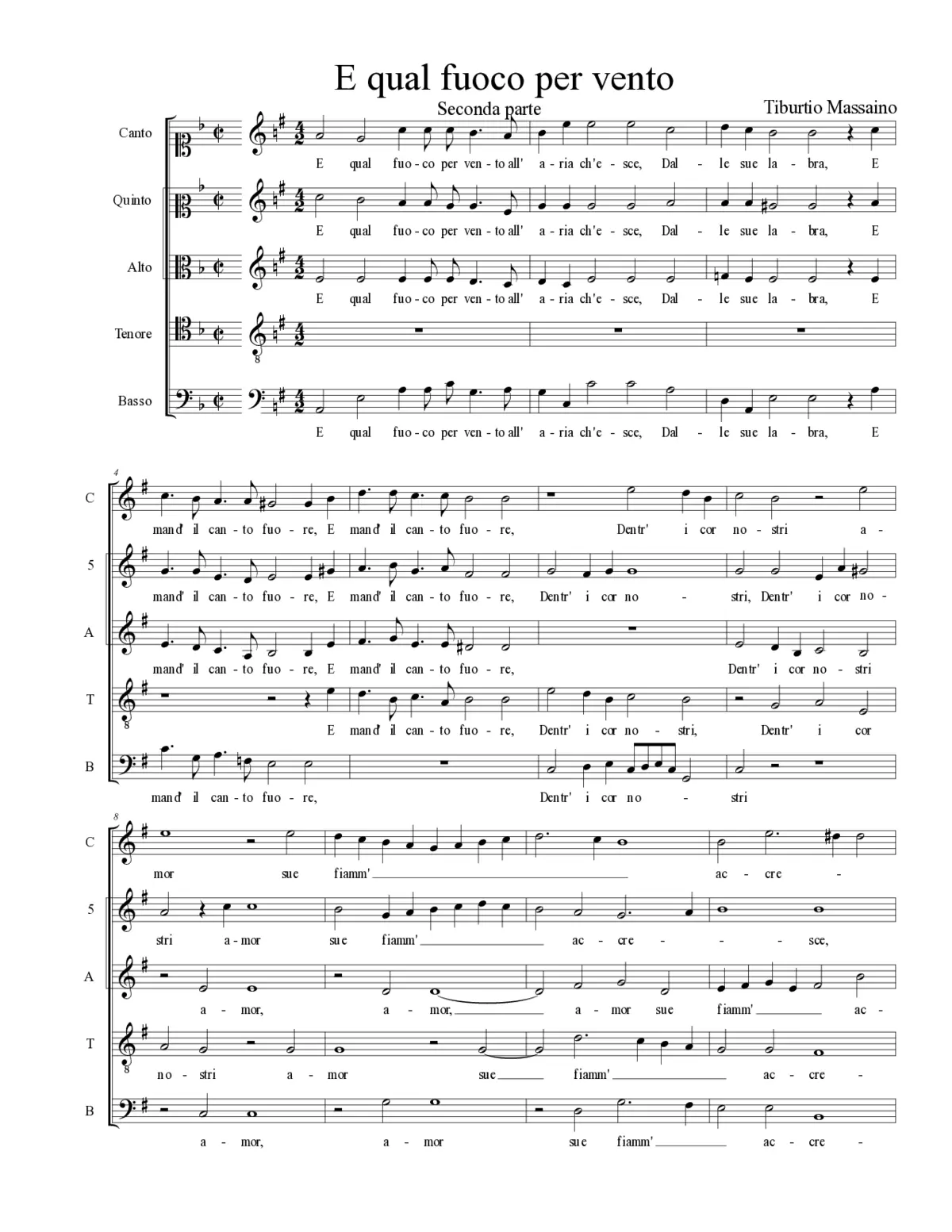 E qual fuoco per vento - Page 1