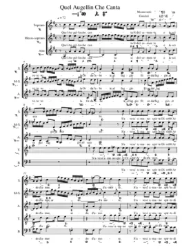 Quel augellin che canta