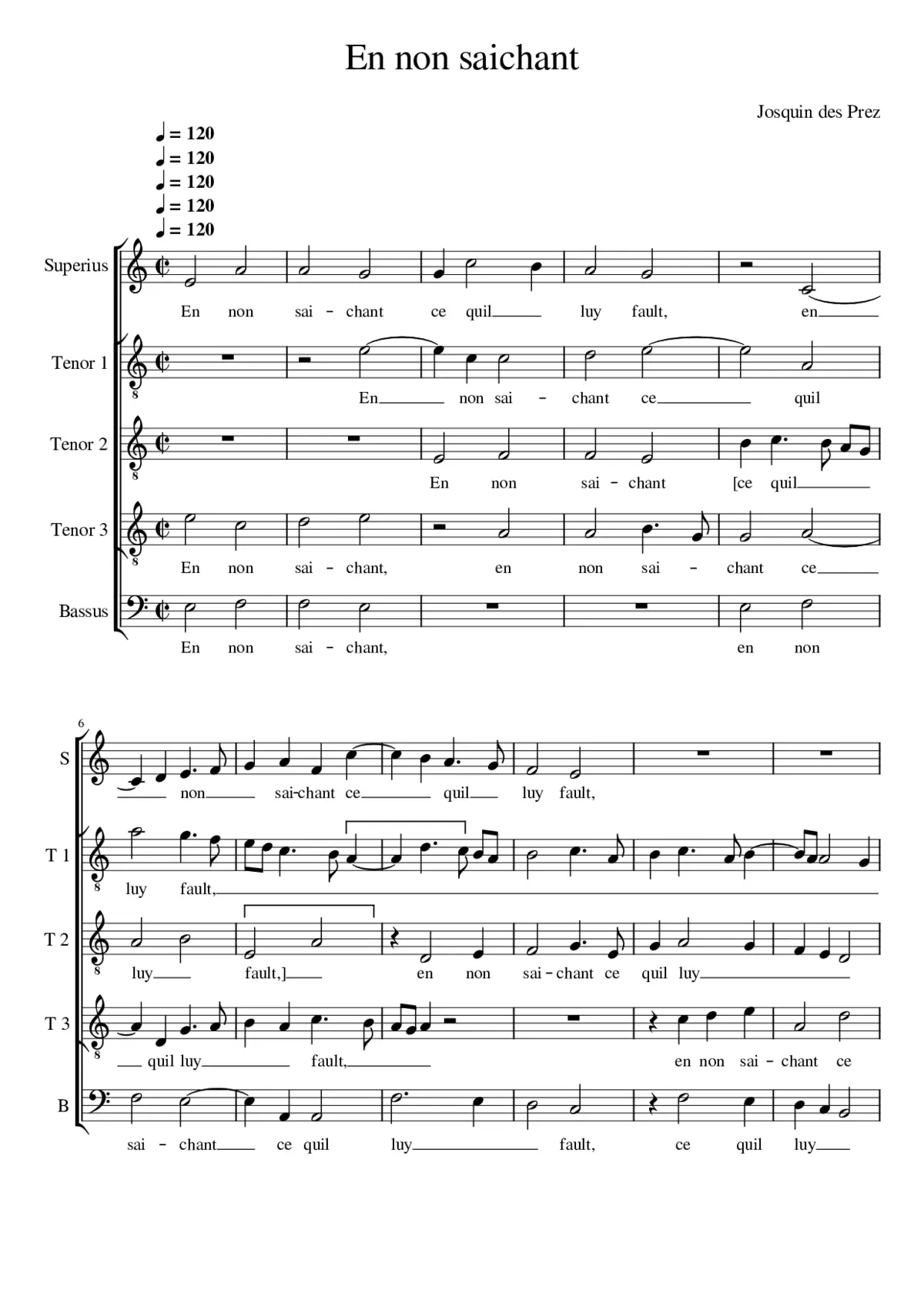 En non saichant - Page 1