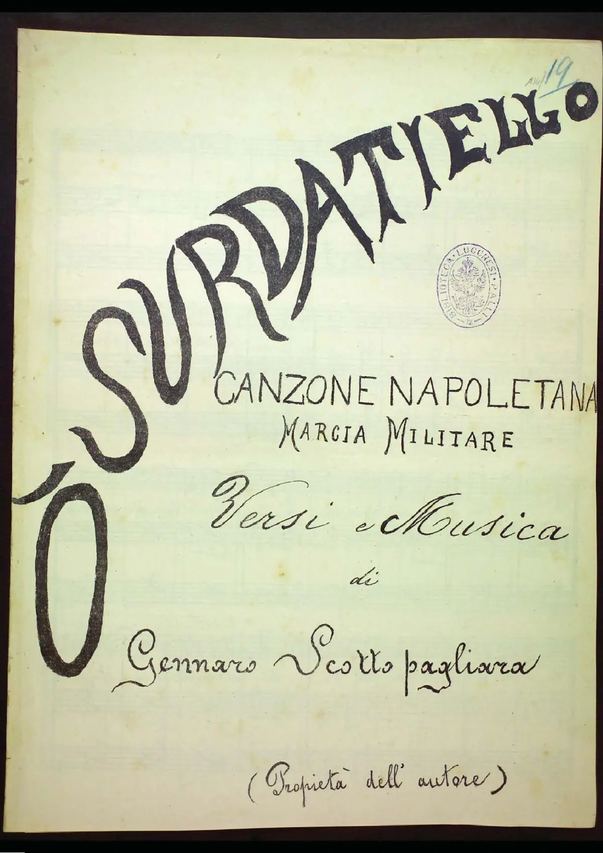 'O surdatiello - Page 1