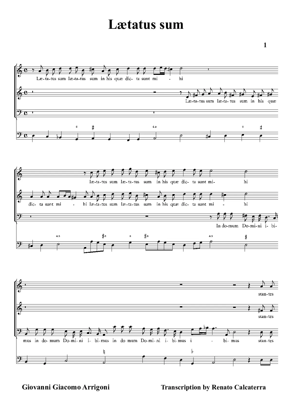 Lætatus sum - Page 1