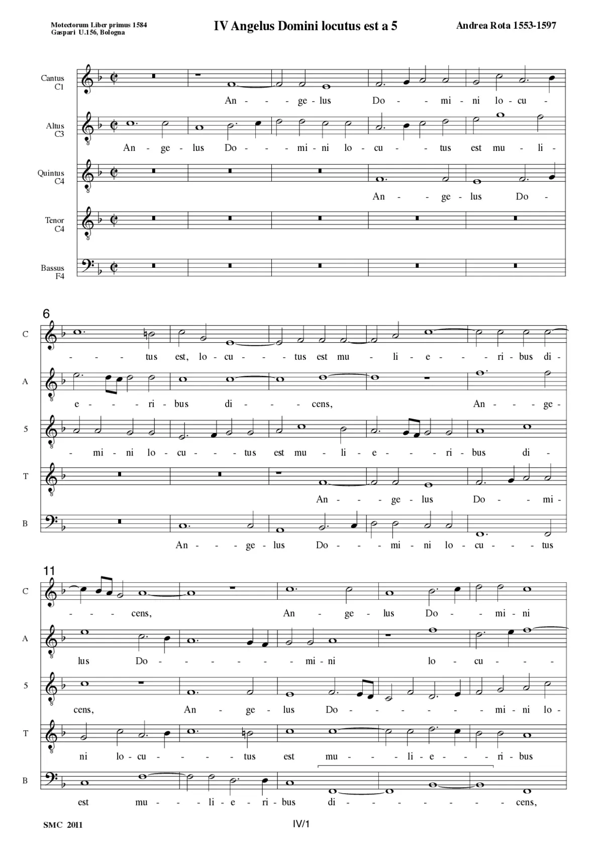 Angelus Domini locutus est a 5 - Page 1