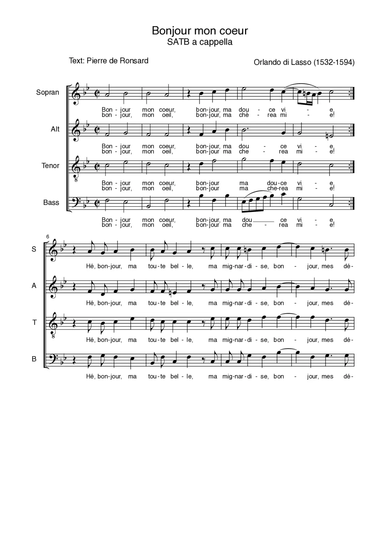 Bonjour, mon cœur - Page 1
