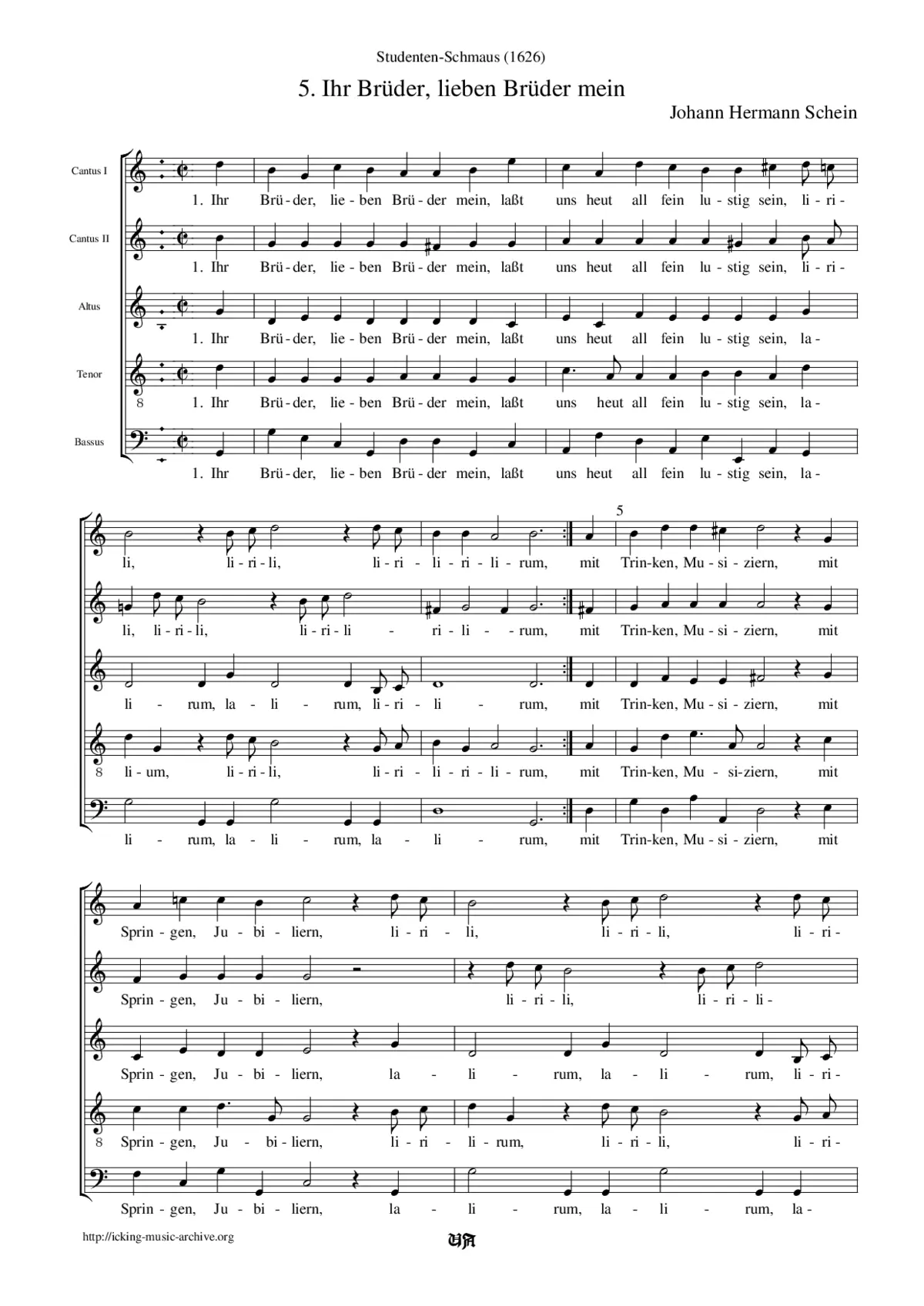 Ihr Brüder, lieben Brüder mein - Page 1