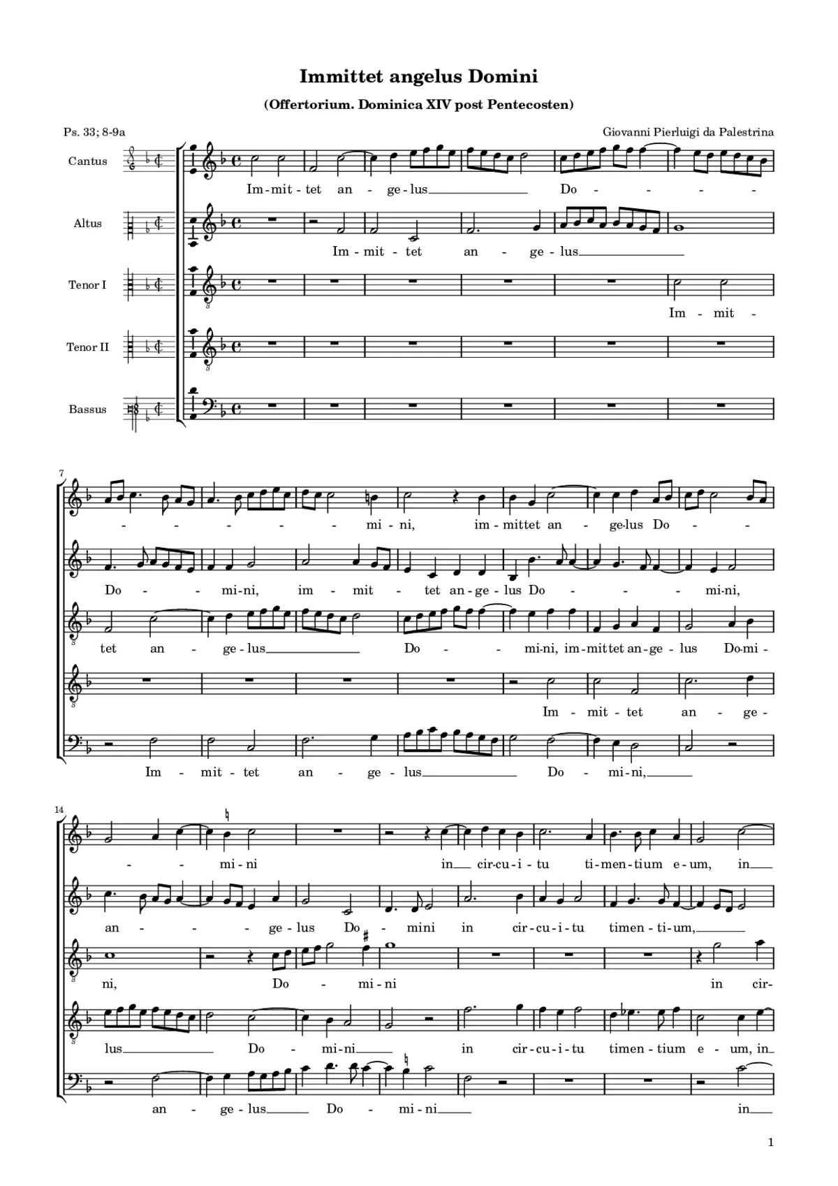 Immittet angelus Domini - Page 1