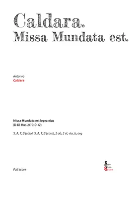 Mass in A minor 'Mundata est lepra eius'