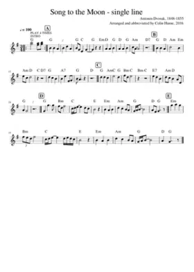 Song to the Moon - single line